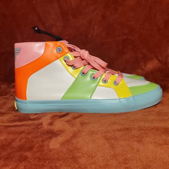 NEW DC Comics Wonder Woman 1984 Bright Neon High Top Sneakers Size 7 - Picture 5 of 5